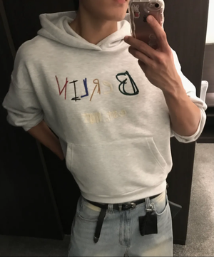 크롭 베를린 후디 그레이