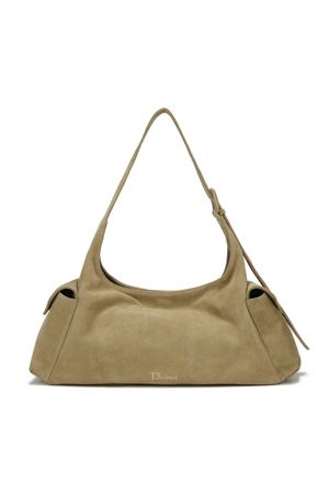 DEINET SUEDE BUCKLE BAG IN BEIGE