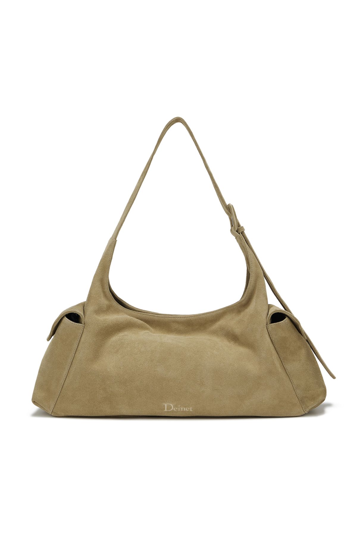 다이닛(DEINET) DEINET SUEDE BUCKLE BAG IN BEIGE