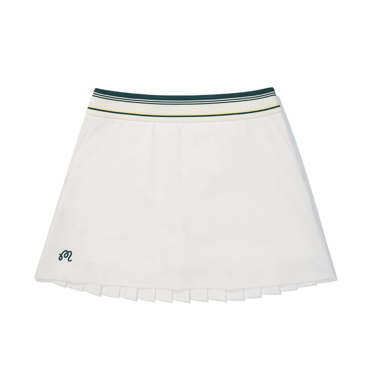 말본 골프(MALBON GOLF) 여성 뒷플리츠 A라인 스커트 OFF WHITE (WOMAN)
