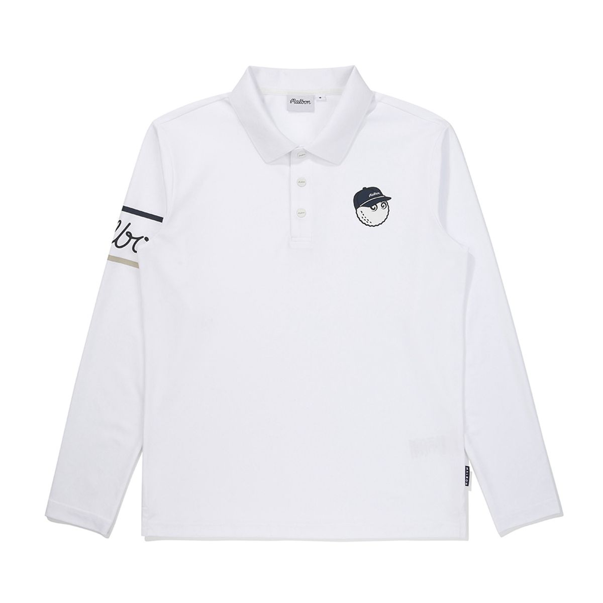 말본 골프(MALBON GOLF) 기능성 소재 긴팔 폴로 티셔츠 WHITE (MAN)