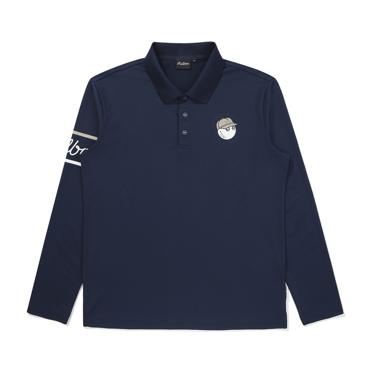 말본 골프(MALBON GOLF) 기능성 소재 긴팔 폴로 티셔츠 NAVY (MAN)