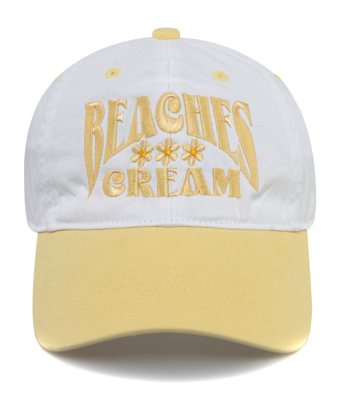 비치스앤크림(BEACHESANDCREAM) Daisy Two-Tone Ball cap-Yellow