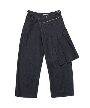 DETACHABLE SKIRT JEANS NAVY