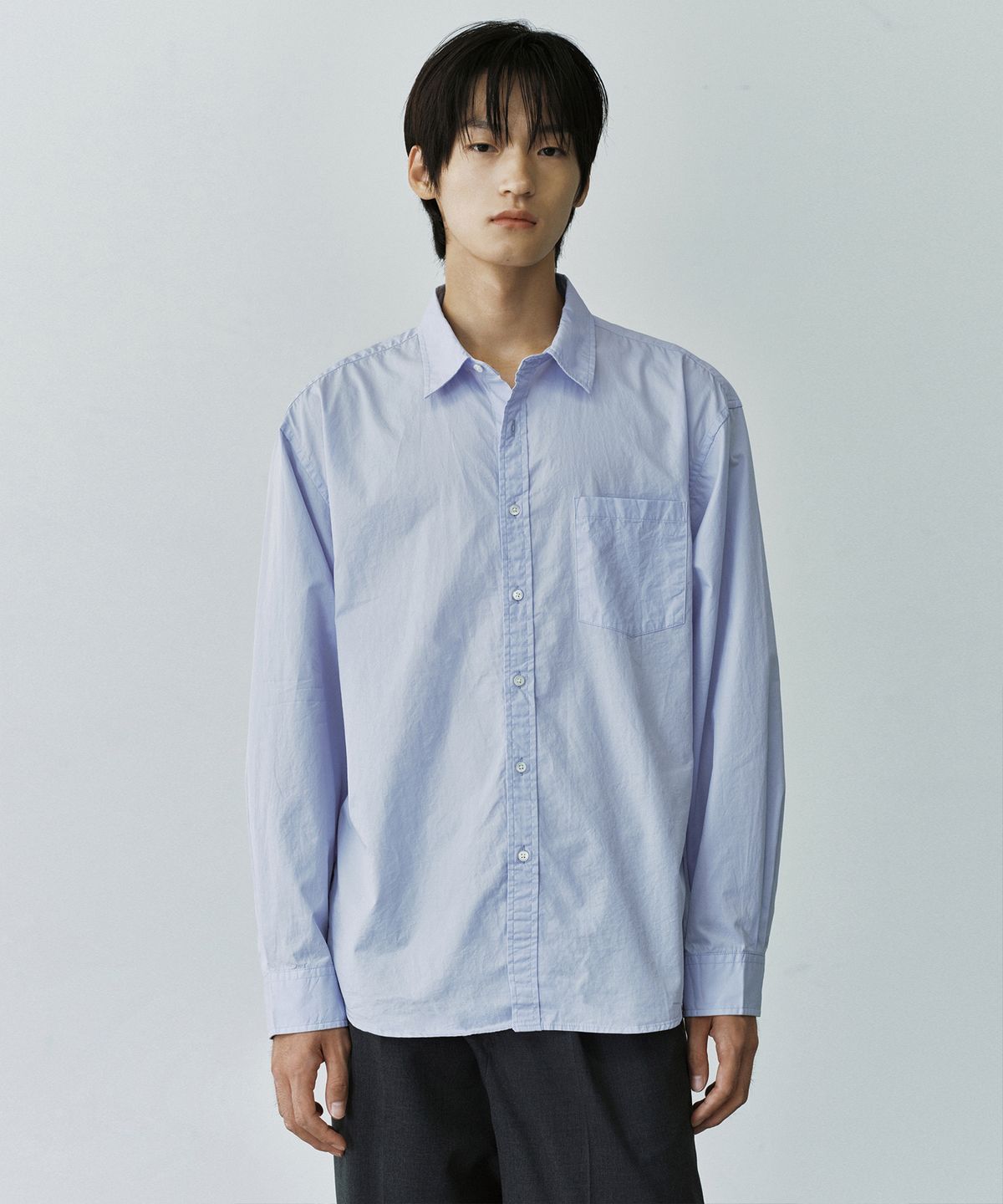 브랜디드(BRANDED) EASY COTTON SHIRT [SKY BLUE]