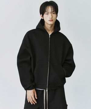CLOUD HOODIE ZIP-UP [BLACK]