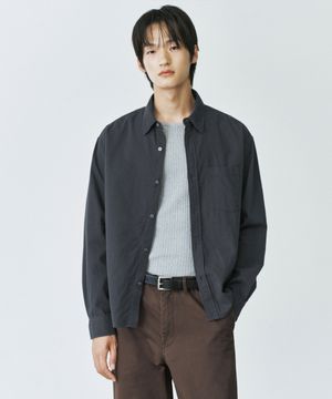 [스토커즈X브랜디드] PINTER CROP GAUZE SHIRT [GRAPHITE]