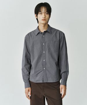 [스토커즈X브랜디드] PINTER CROP CHECK SHIRT [GRAY]
