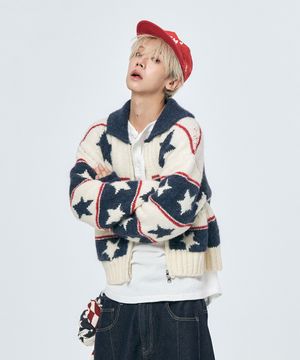 STARS COWICHAN ZIP CARDIGAN NAVY