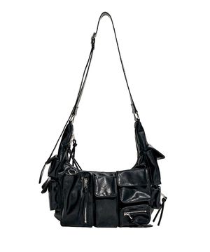 [키짱 착용] MOTORCYCLE HOBO BAG BLACK