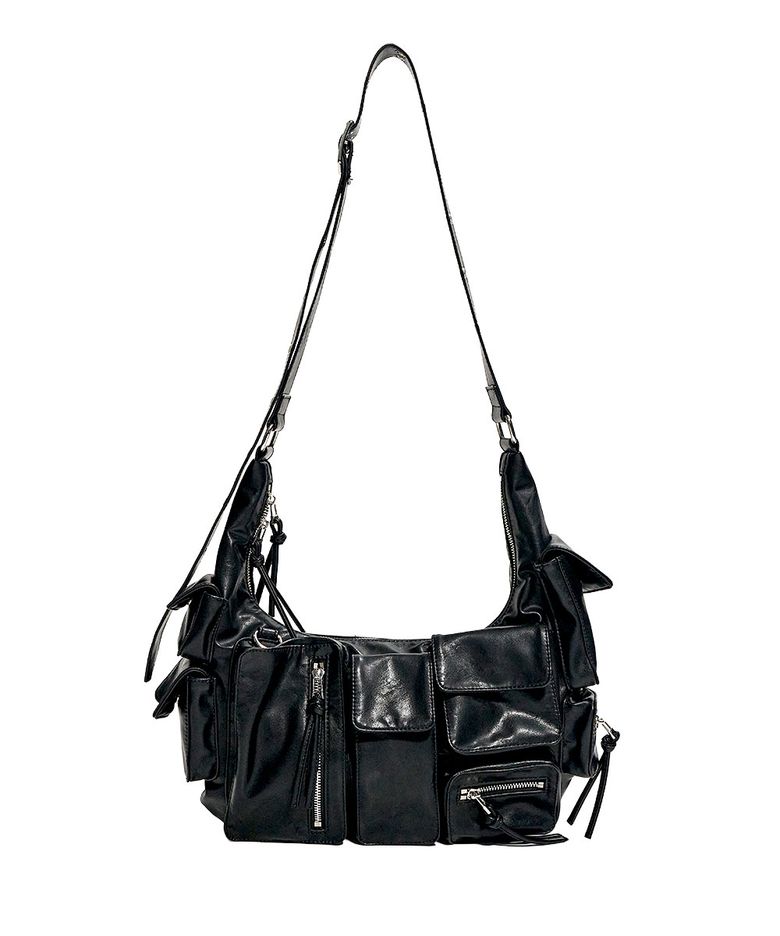 MOTORCYCLE HOBO BAG BLACK