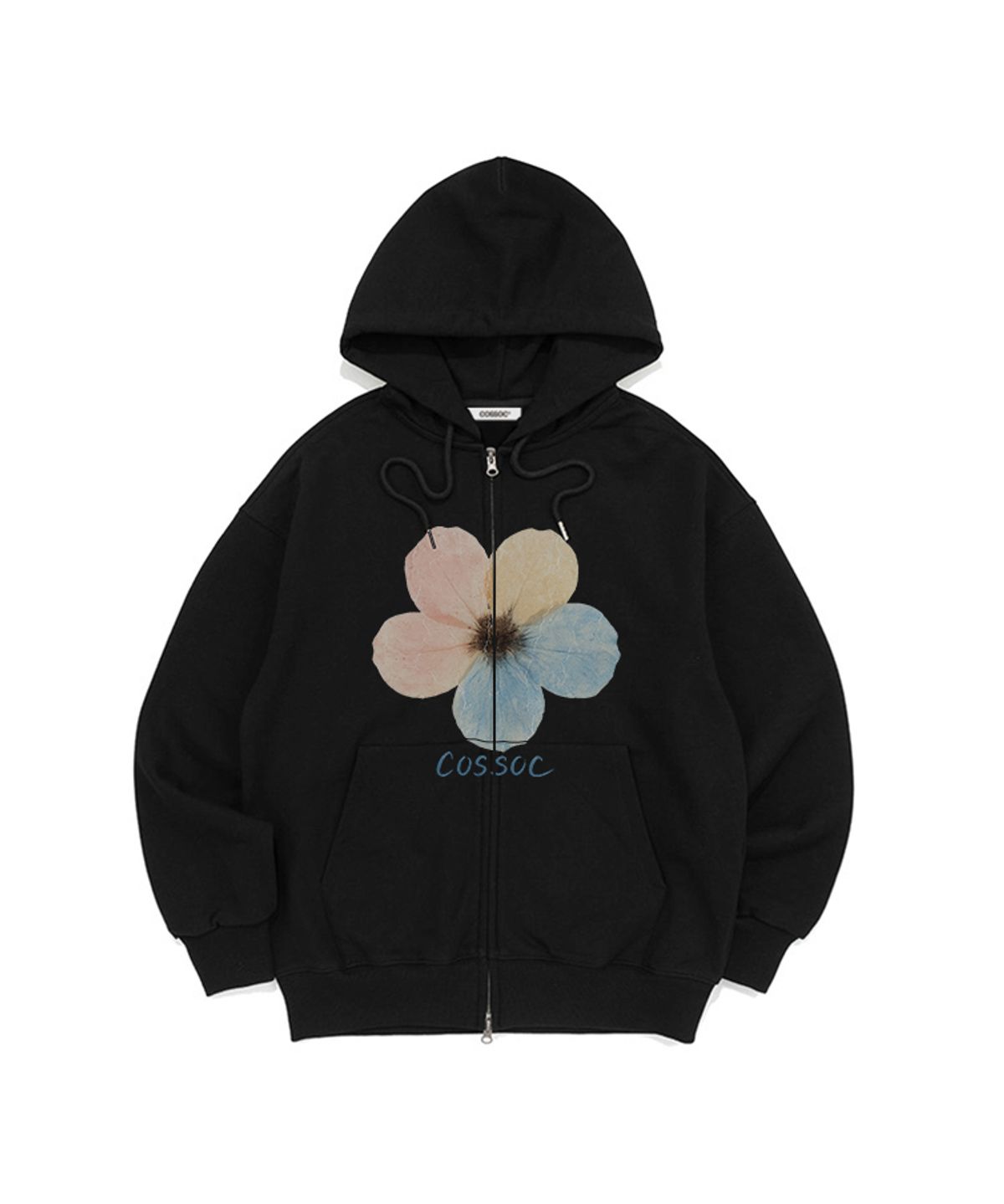 코소(COSO) 플라워  투웨이 집업 (BLACK)
