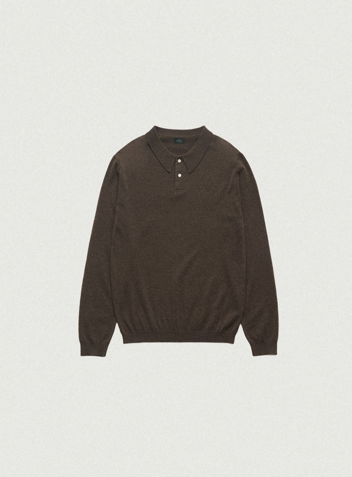 더바넷(THEBARNNET) Oversized Cashmere Wimblyn Knit Polo Shirt_Dark Brown