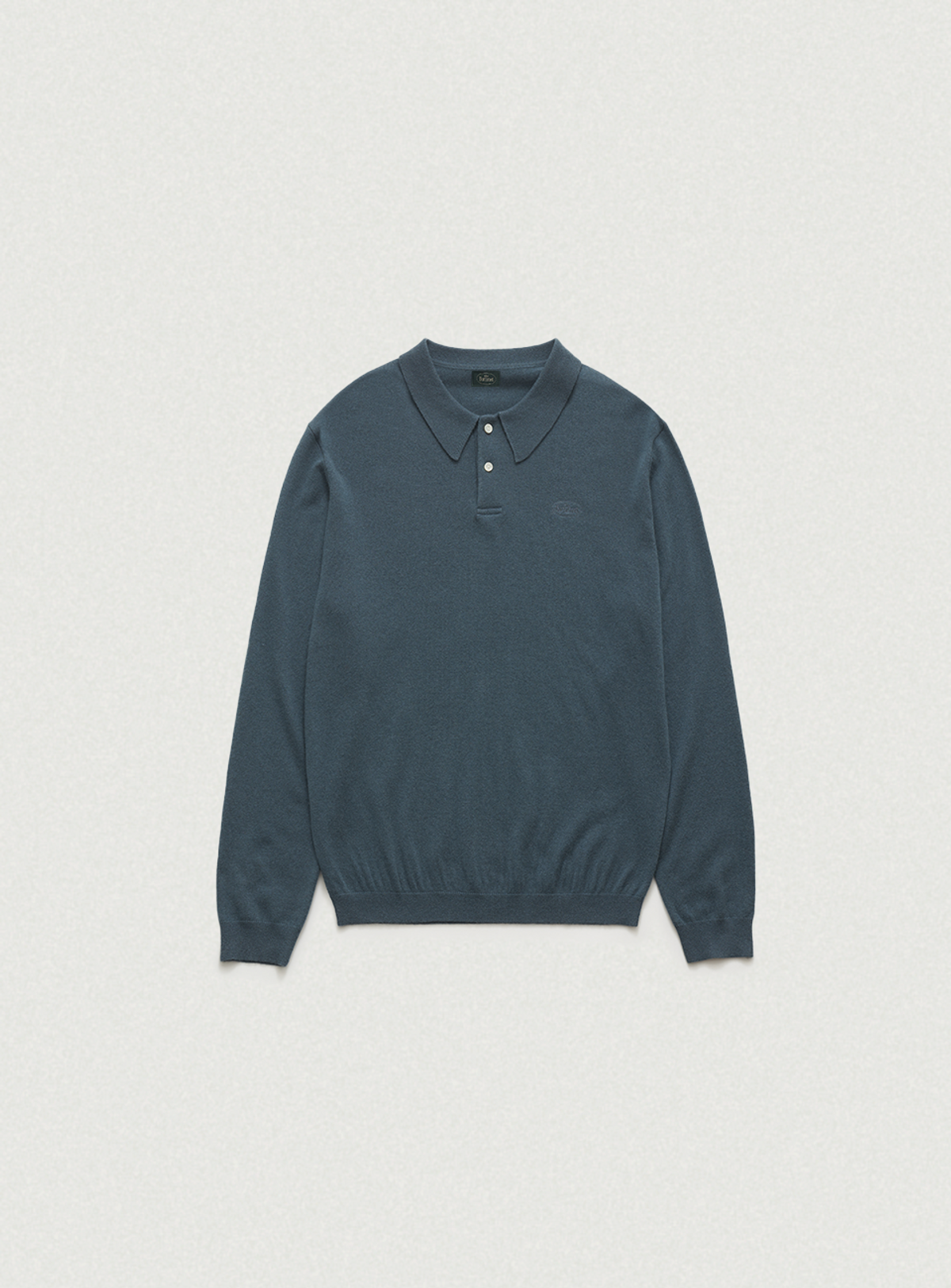 더바넷(THEBARNNET) Oversized Cashmere Wimblyn Knit Polo Shirt_Blue Grey