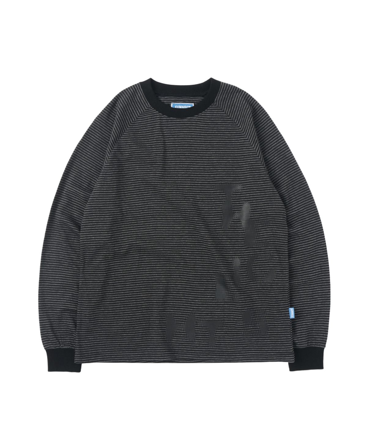 써넥트(SUNNECT) EIGHTS Striped LS Tee - Black