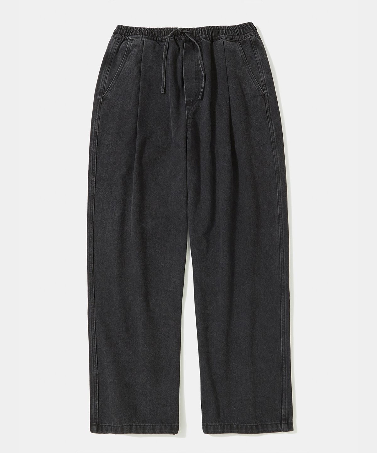 컬럼비아 유니버시티(COLUMBIA UNIVERSITY) M-LABEL LOOSE-FIT PINTUCK DENIM PANTS_GRAY JEAN