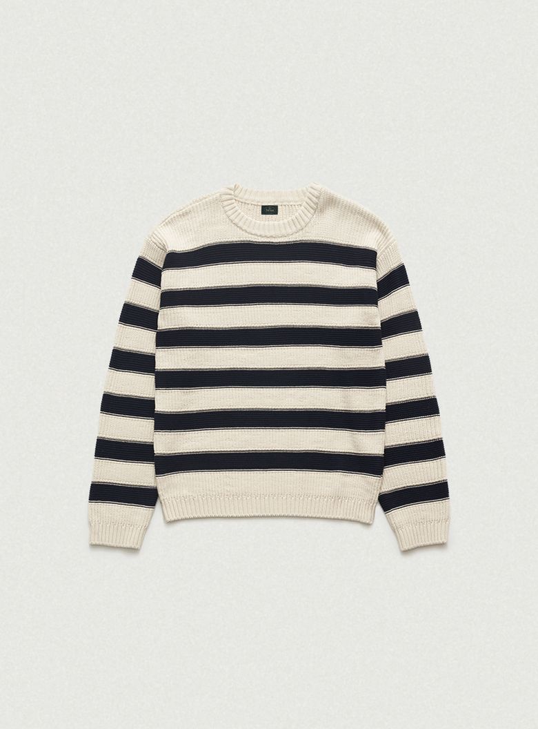 Oversized Colette Stripe Knit_Navy
