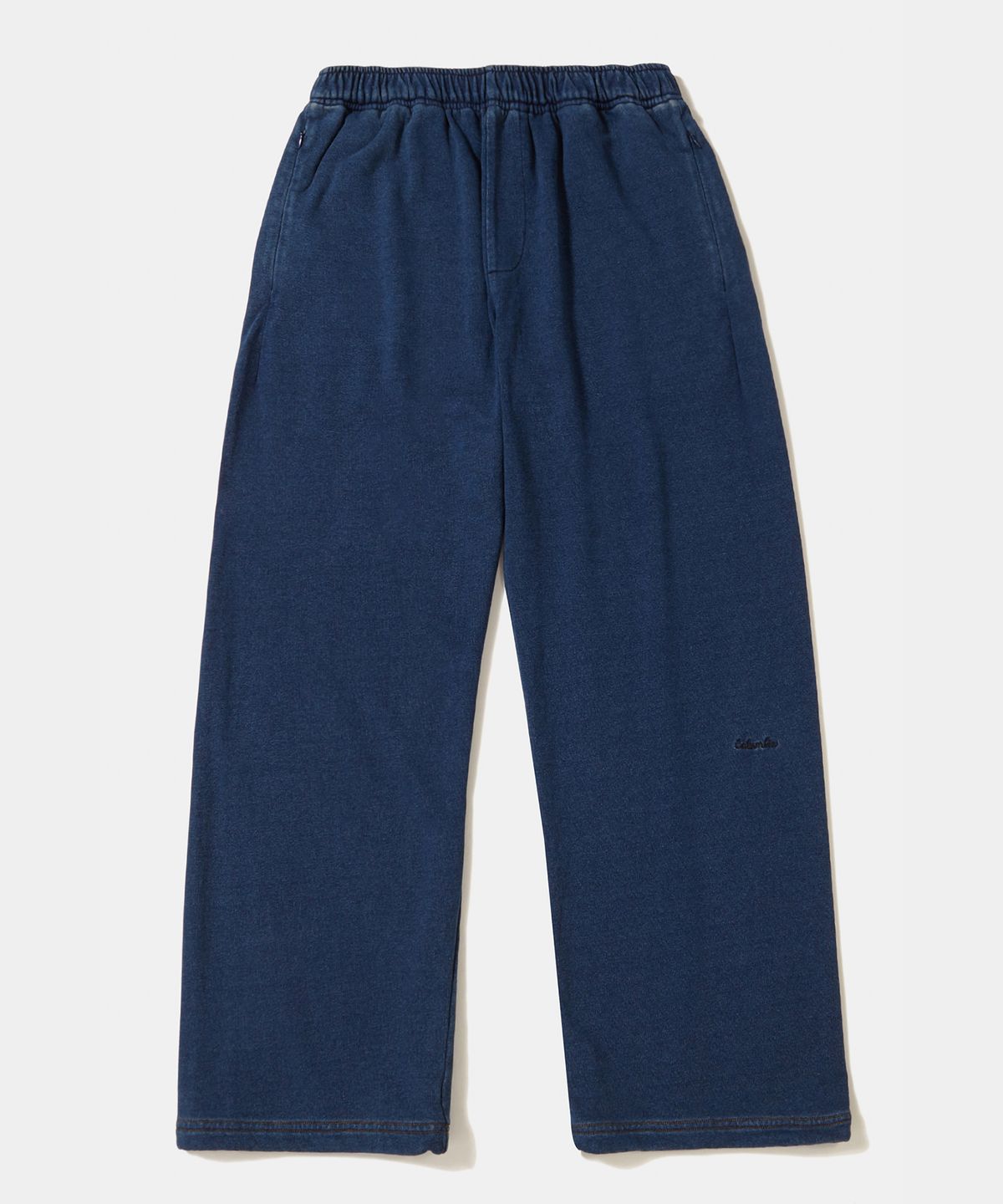 컬럼비아 유니버시티(COLUMBIA UNIVERSITY) TINY SCRIPT LOOSE-FIT DENIM TERRY SWEATPANTS_MIDNIGHT JEAN