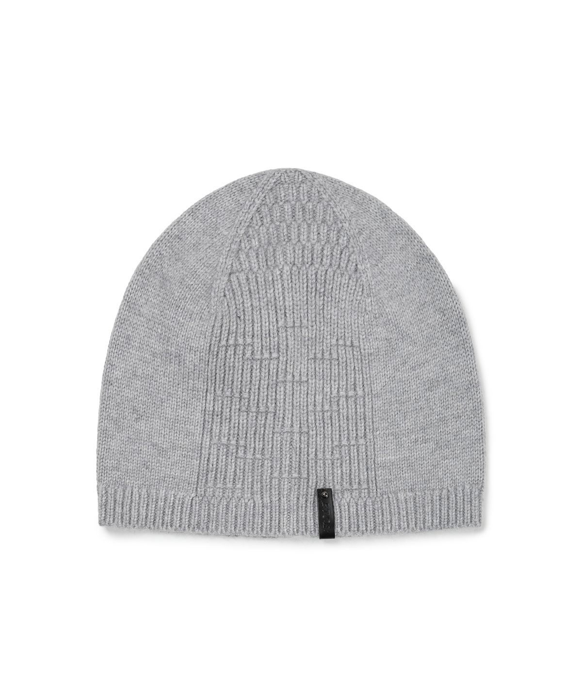 이티씨이(ETCE) LEATHER LABEL BEANIE (GRAY)