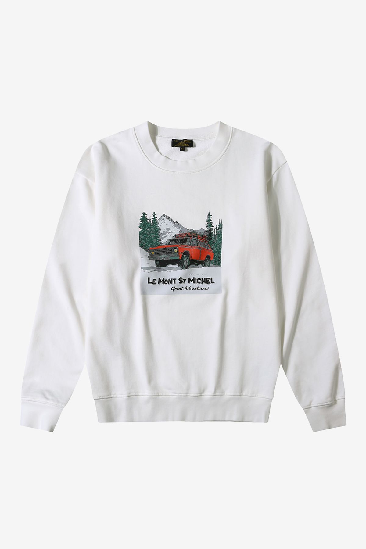 르몽생미셸(LE MONT ST MICHEL) Cotton Graphic Sweatshirt_Ivory