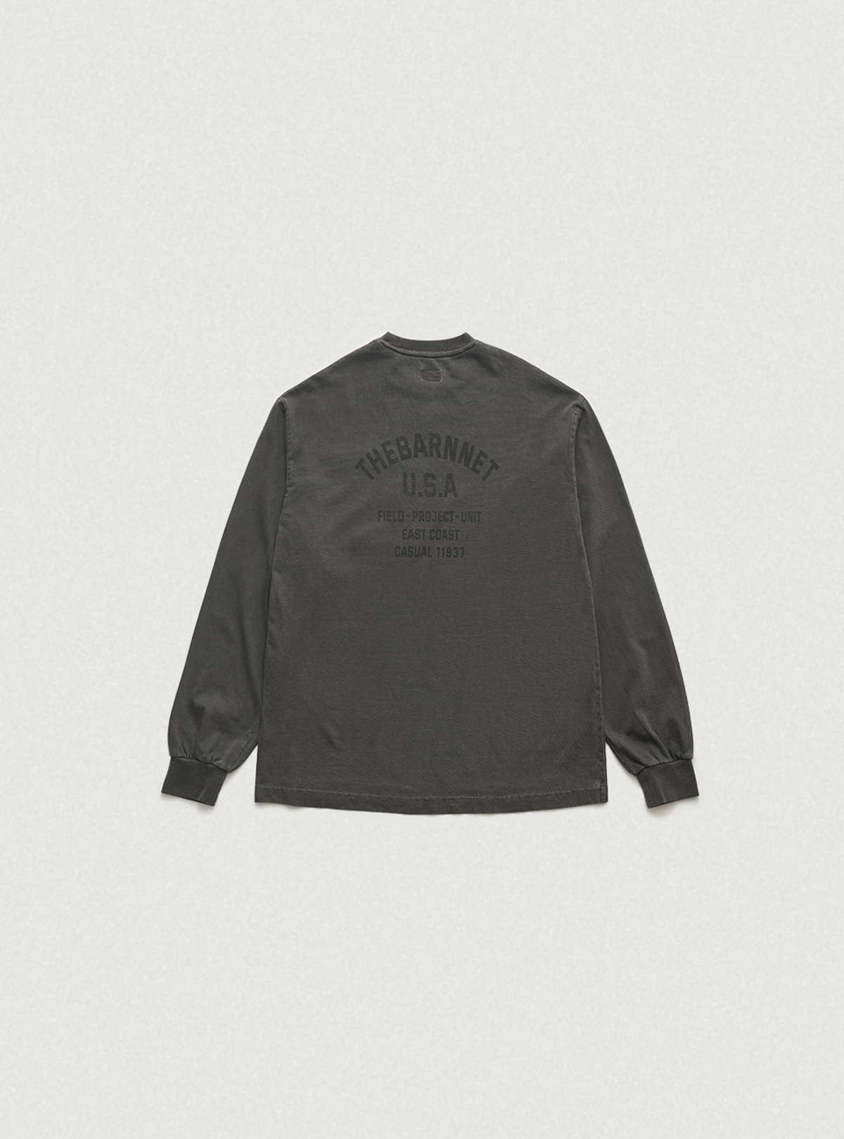 더바넷(THEBARNNET) Maro Pigment Pocket T-Shirt_Charcoal