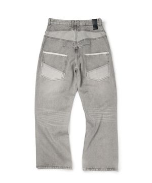 KENDRICK SEMI FLARE DENIM PANTS (GRAY)