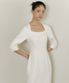 Raglan Square Neck Dress (ivory)