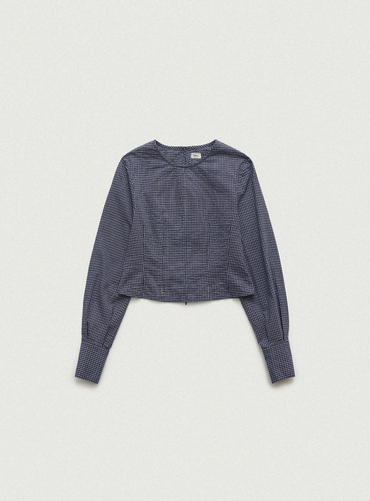 더바넷(THEBARNNET) Linea Cropped Blouse_Navy