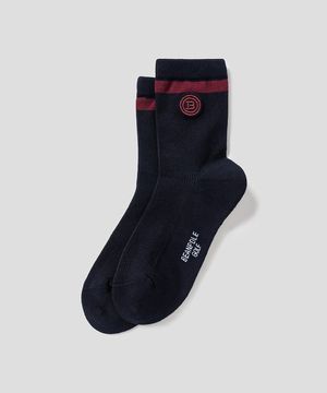 여성 스트라이프 미들삭스  네이비