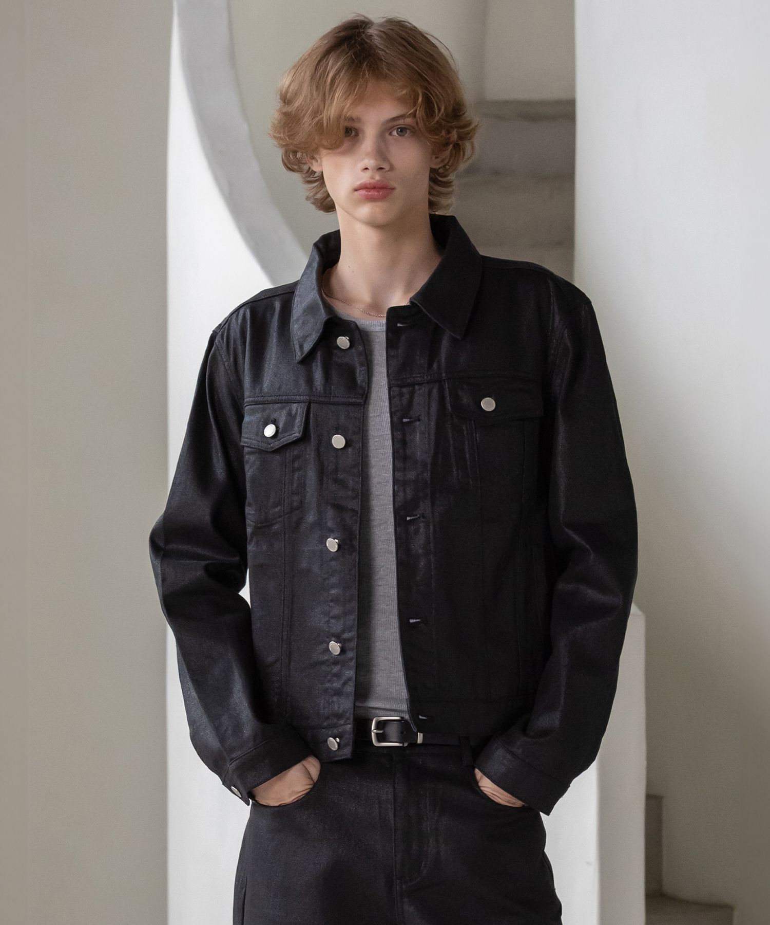 ジャケット・アウター Knox Denim Trucker Jacket MUSINSA公式 | DECOROSO Knox Denim Trucker Jacket [Coated Black]