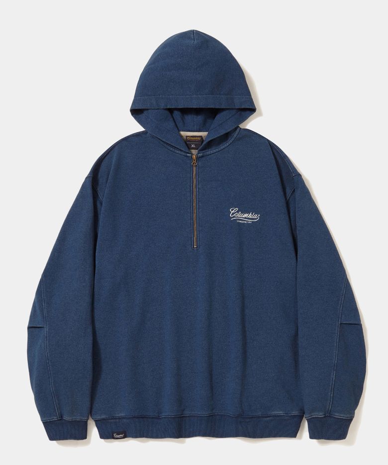 NY STREET TAIL DENIM TERRY H/ZIP HOODIE_MIDNIGHT JEAN