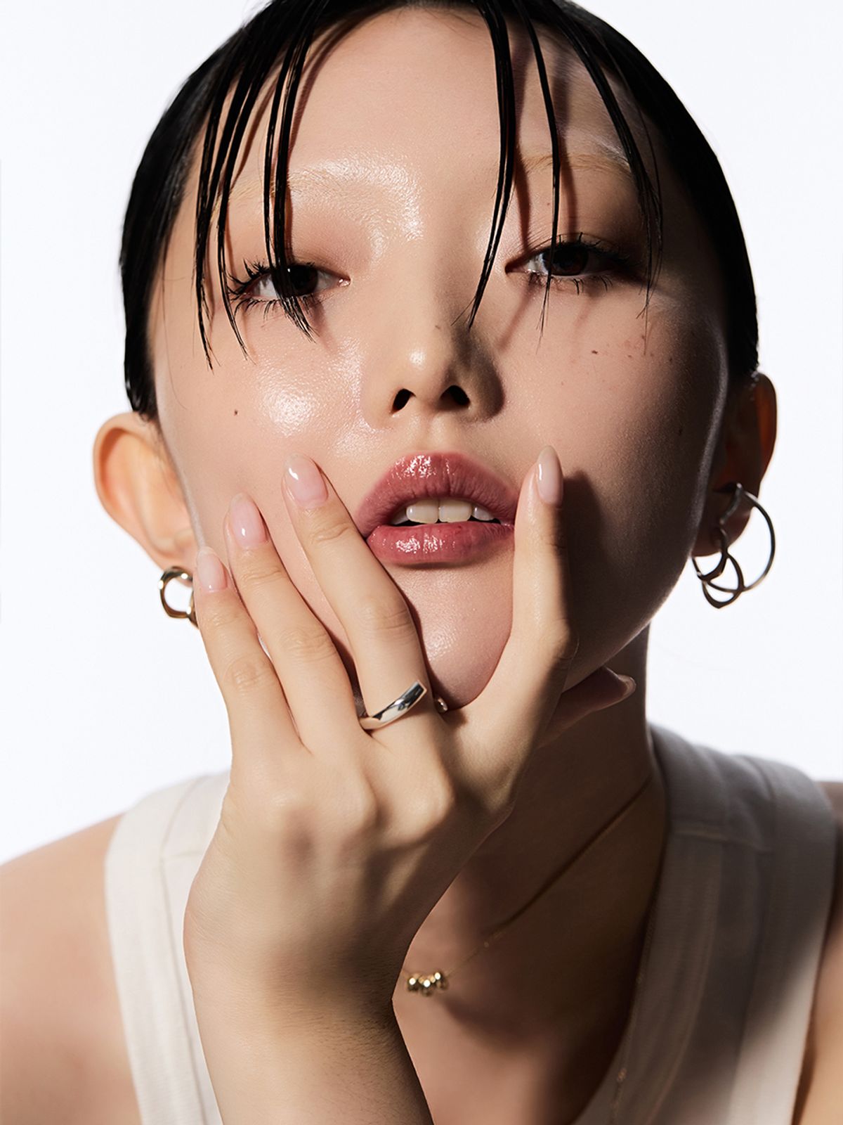 휴스타드(HUSTAD) 184 Combo twist Ring_14k 골드 콤보 트위스트 오픈 링