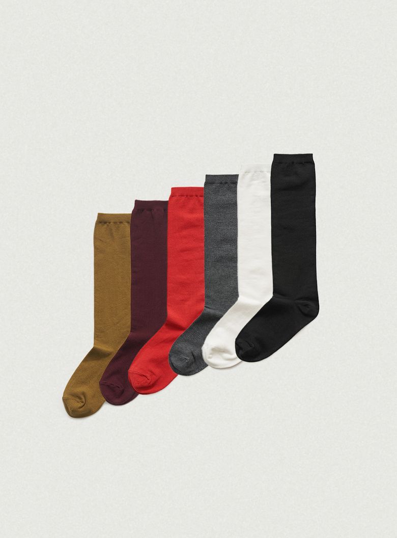 Cotton Color Knit Socks_6Color