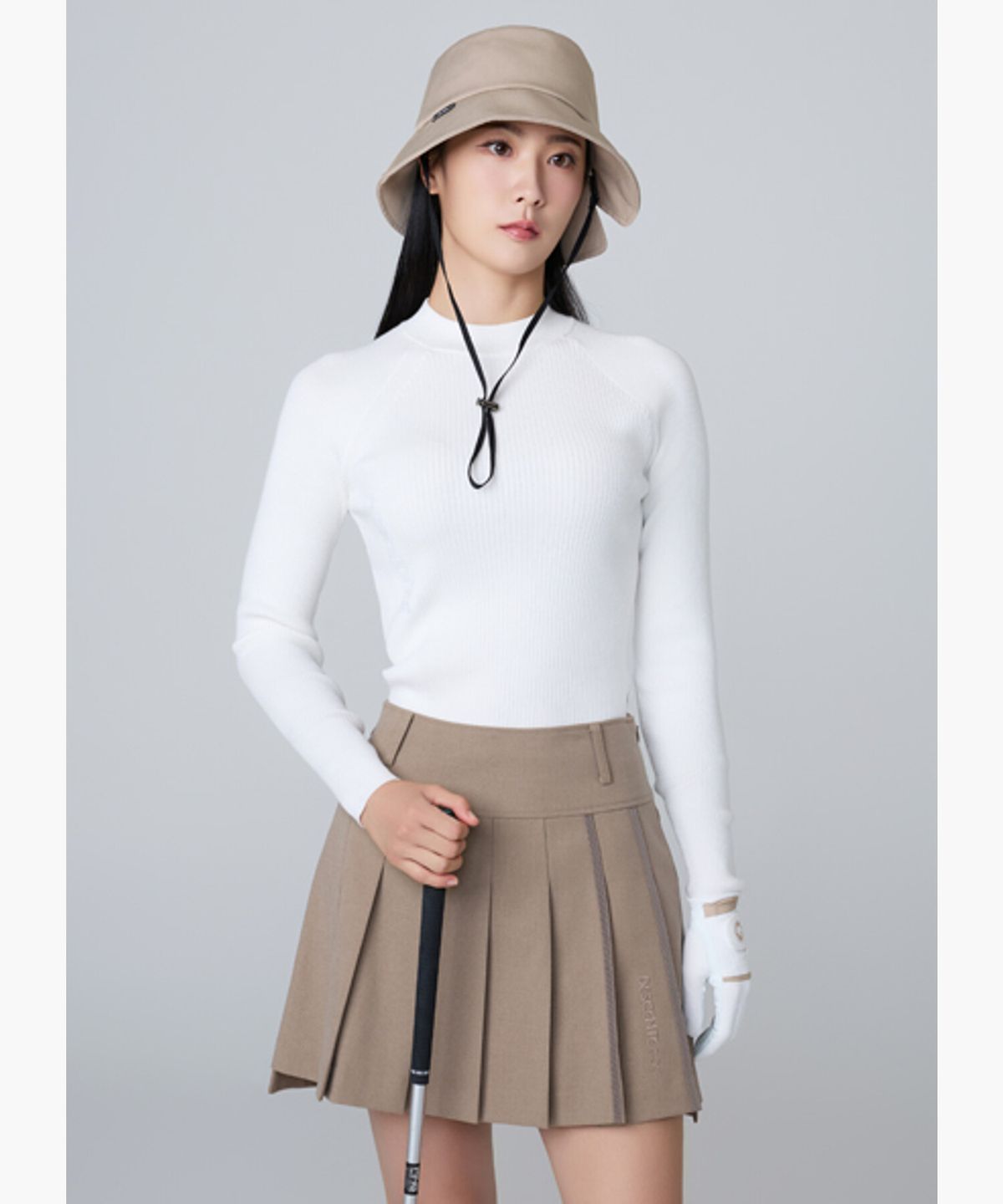 데상트 골프(DESCENTE GOLF) 여성 골지 모크넥 풀오버 (DQ31WFKP9K)