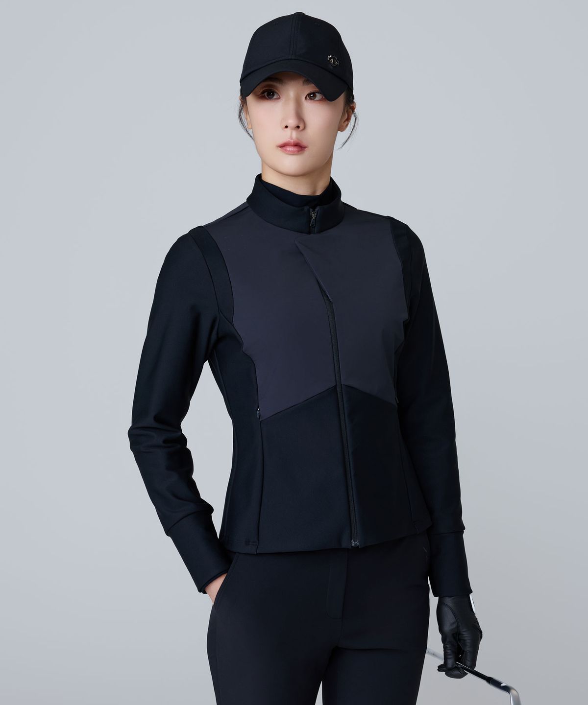 데상트 골프(DESCENTE GOLF) 아크먼트(ACMT) 여성 페이크 레이어드 점퍼 (DQ32WFBL91)