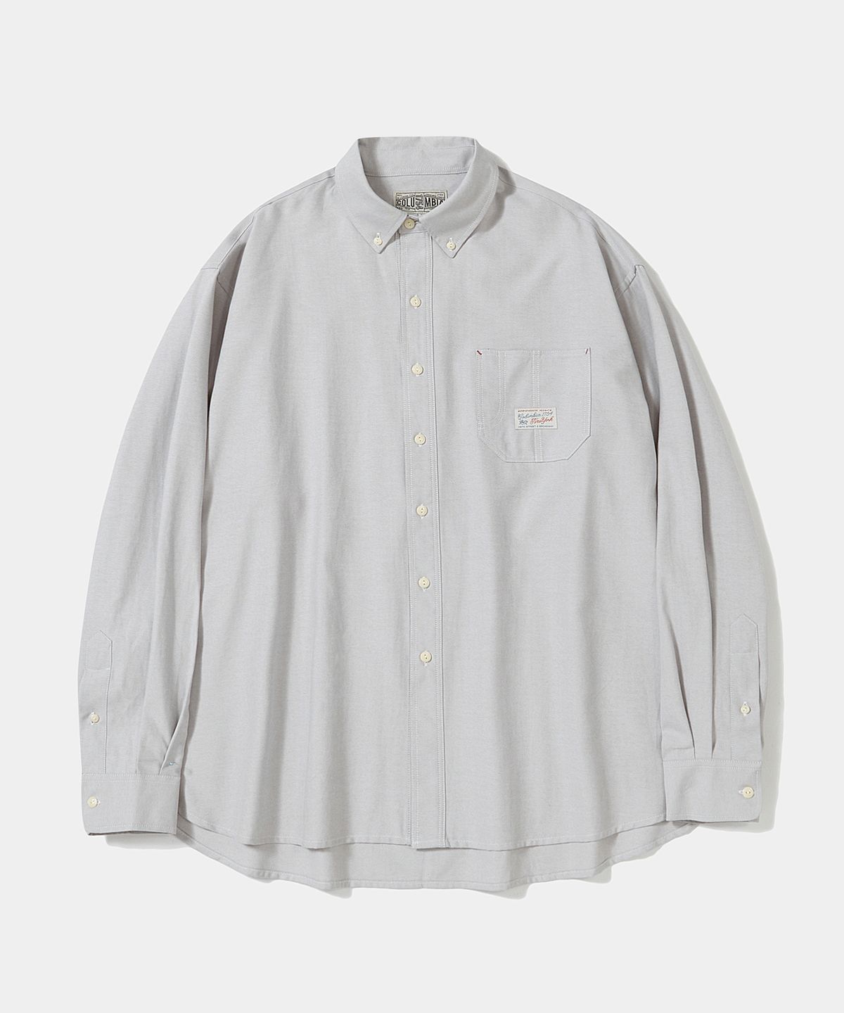 컬럼비아 유니버시티(COLUMBIA UNIVERSITY) SL-LABEL ONE POCKET OXFORD SHIRTS_GRAY