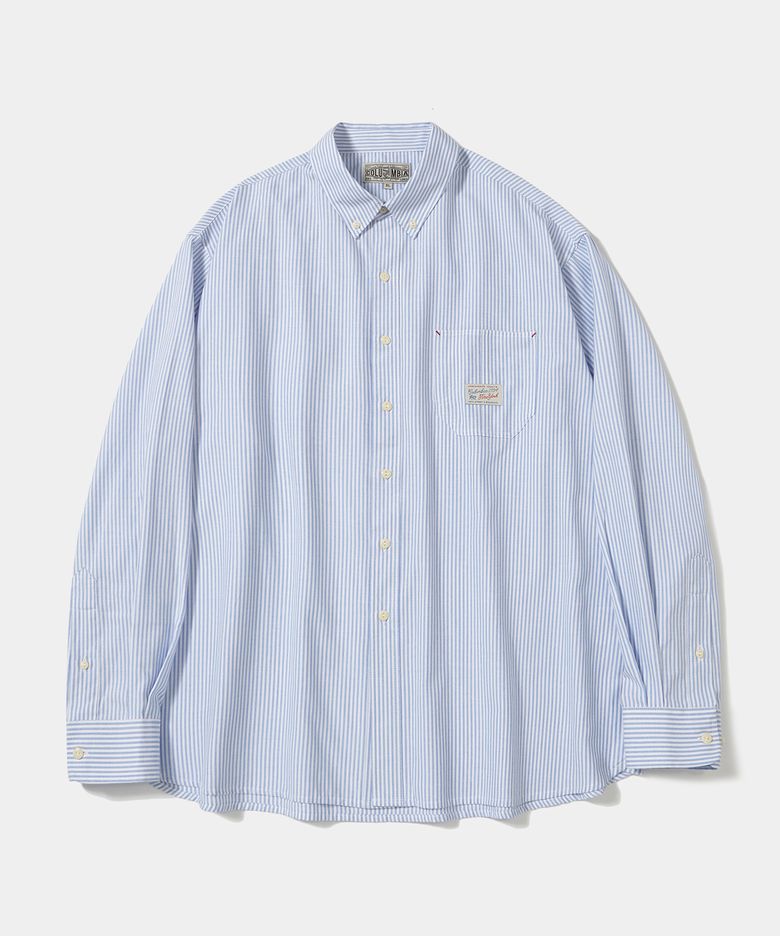 SL-LABEL ONE POCKET OXFORD SHIRTS_BLUE STRIPE