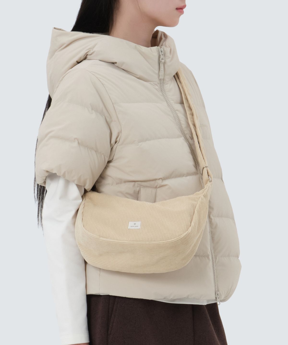 스노우피크 어패럴(SNOWPEAK APPAREL) 코듀로이 스몰 호보백 (S25FWFCB69) Light Beige