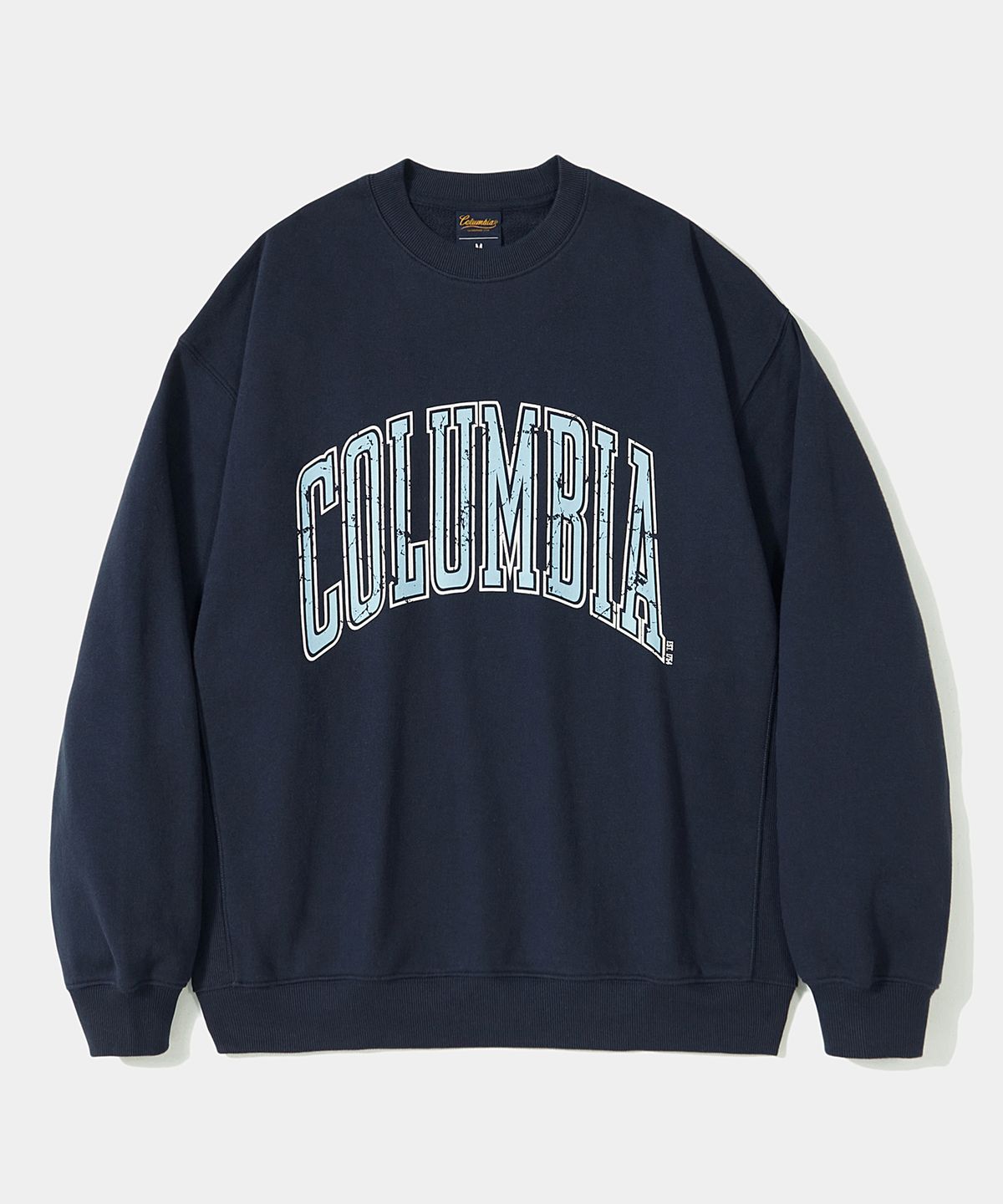 컬럼비아 유니버시티(COLUMBIA UNIVERSITY) VTG BIG CRACK HEAVY TERRY CREW NECK_NAVY