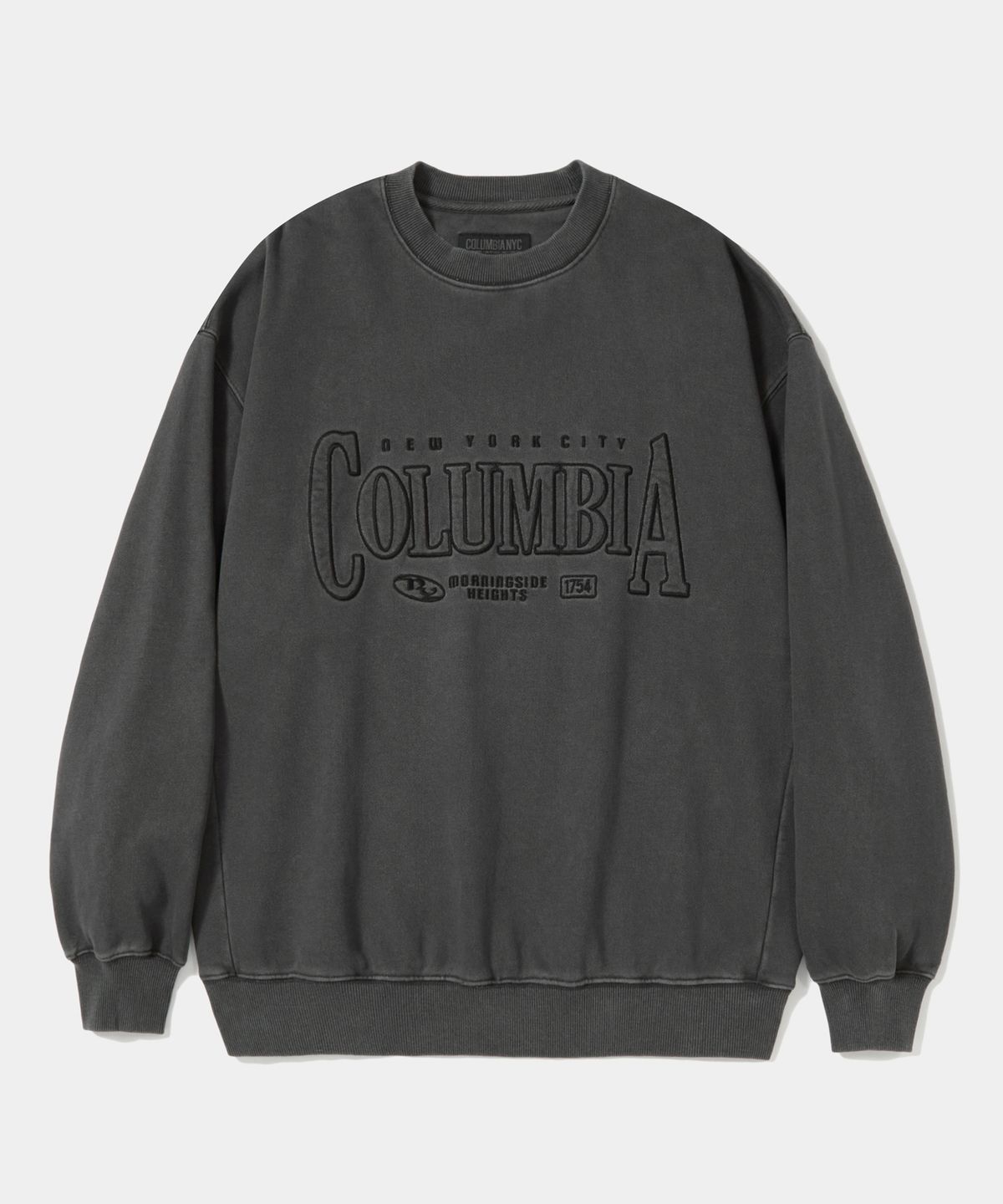 컬럼비아 유니버시티(COLUMBIA UNIVERSITY) VTG DYEING HEAVY TERRY CREW NECK_CHARCOAL