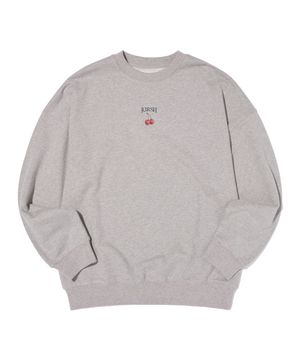 듀이 체리 유니 루즈핏 스웻셔츠 [멜란지 그레이]