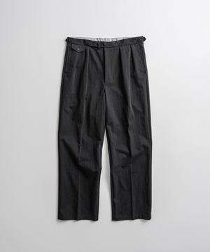 C/N DOUBLE PLEATS EASY TROUSER washed black
