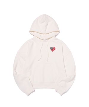 아이러브 키르시 와펜 크롭 후디 [화이트]