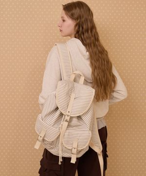 유틸리티 스트랩 포켓 백팩 [멜란지 그레이]