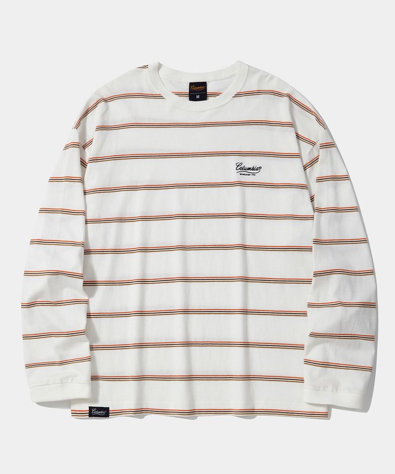 NY STREET TAIL STRIPE L/S T-SHIRTS_WHITE