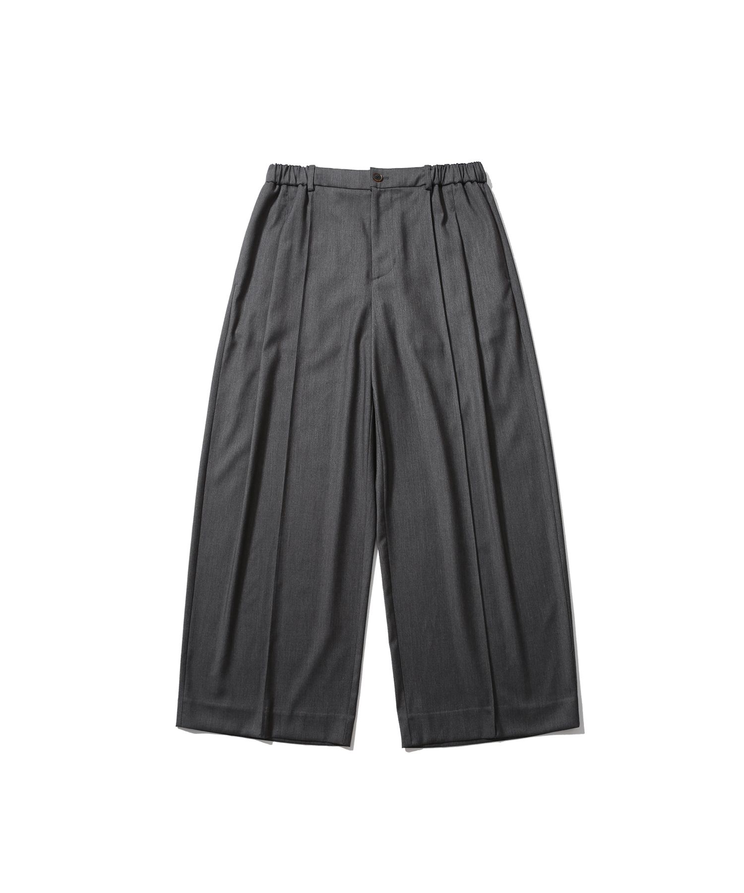 MUSINSA | ANGLAN Pin-Tucked Wide Trousers - Grey