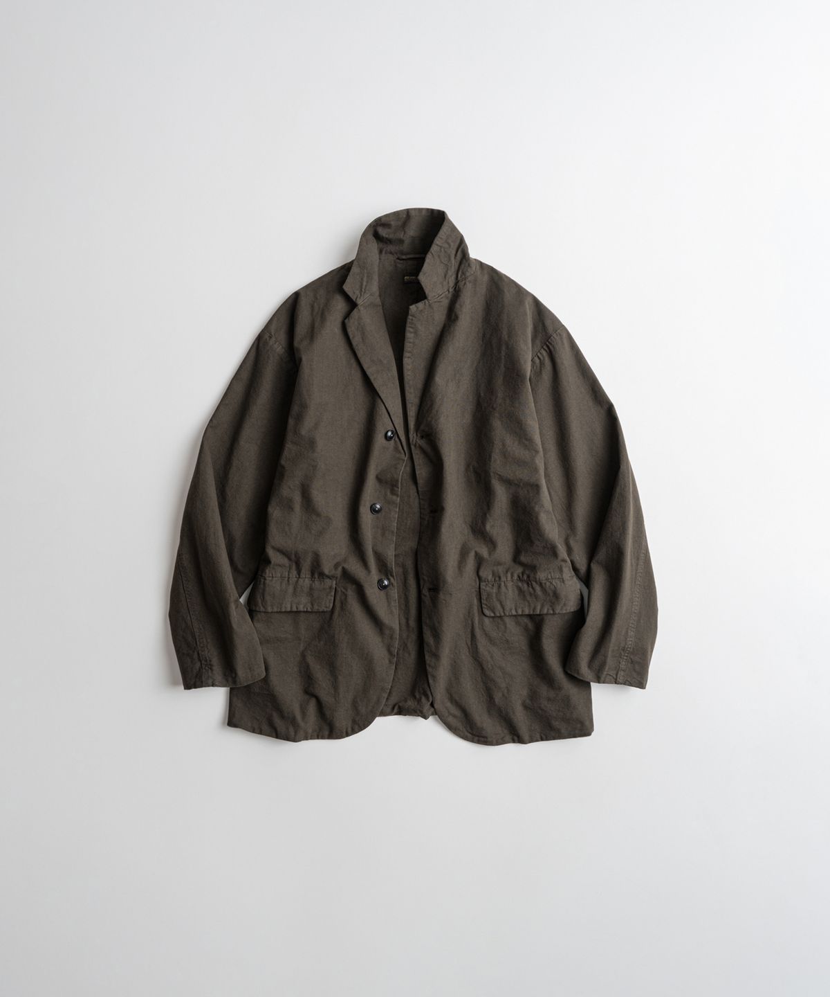 비헤비어(BEHEAVYER) DYED C/L SINGLE JACKET brown