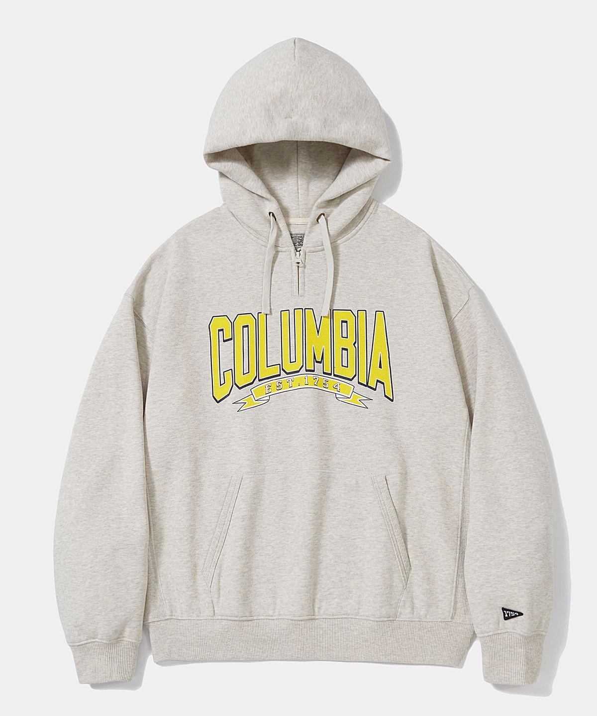 컬럼비아 유니버시티(COLUMBIA UNIVERSITY) 80S VINTAGE HEAVY FLEECE H/ZIP HOODIE_YELLOW OATMEAL