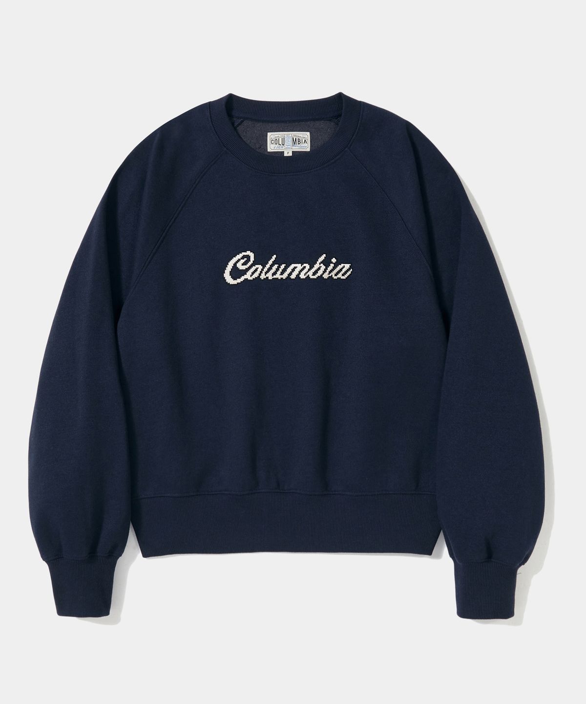 컬럼비아 유니버시티(COLUMBIA UNIVERSITY) 8BIT CROP FLEECE WOMEN CREW NECK _NAVY