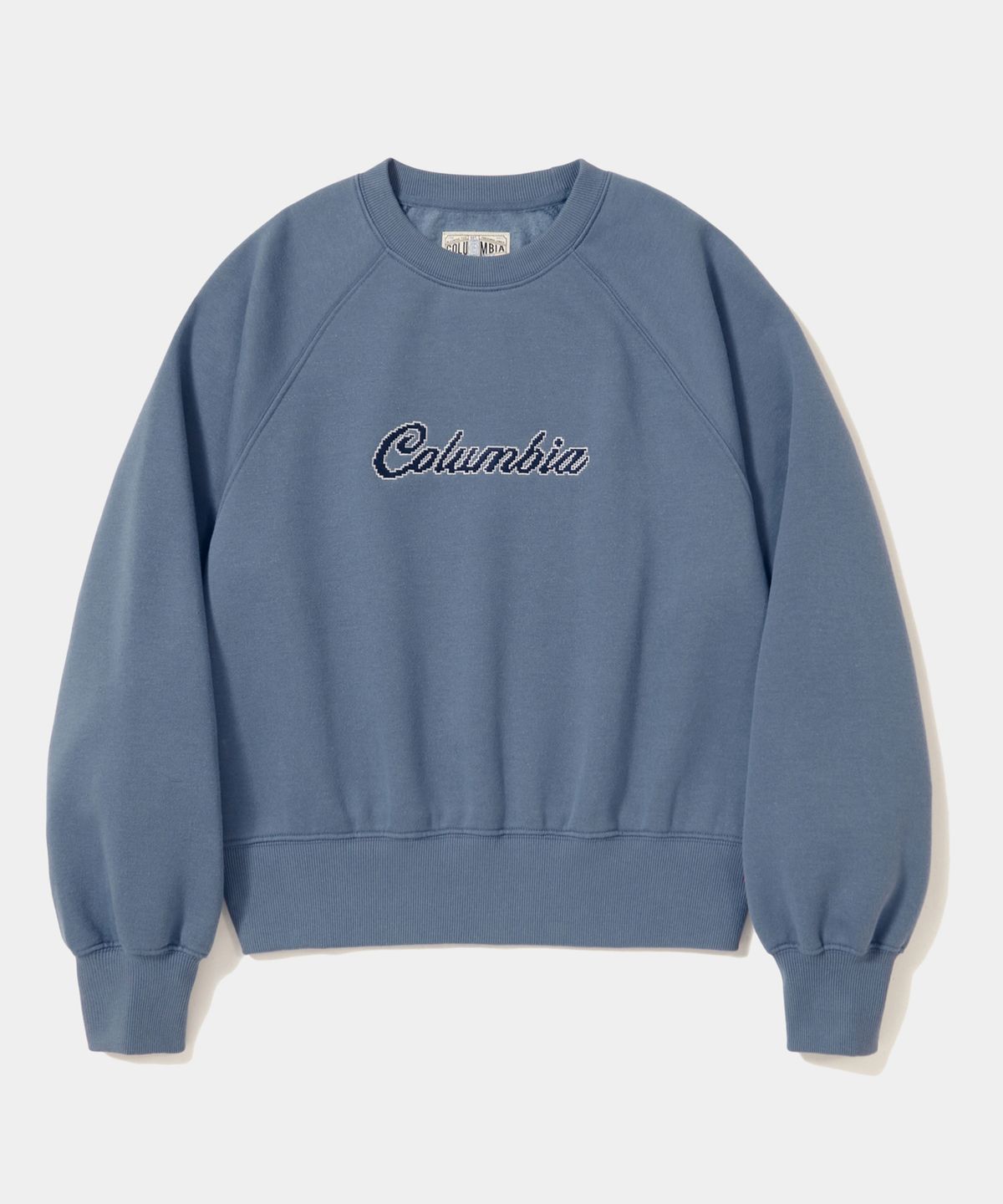컬럼비아 유니버시티(COLUMBIA UNIVERSITY) 8BIT CROP FLEECE WOMEN CREW NECK _DUST BLUE